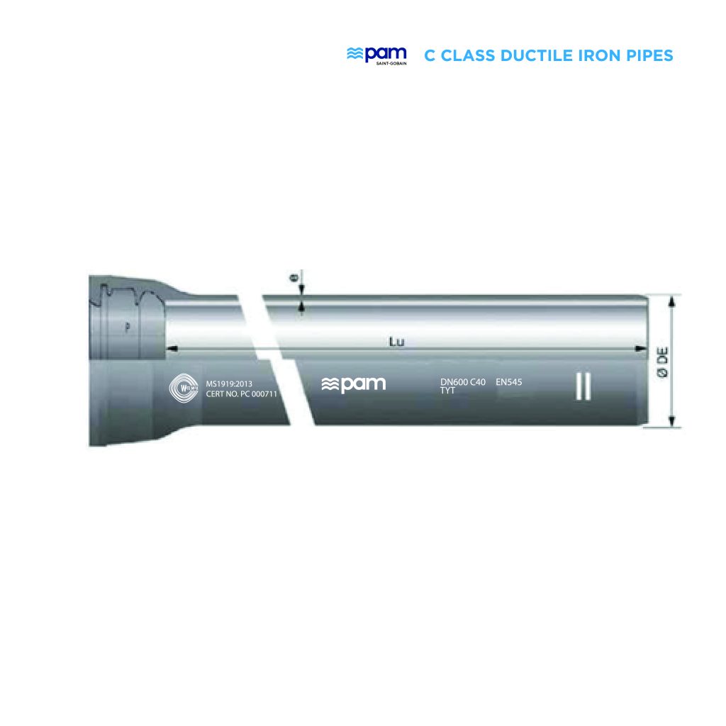 C Class Ductile Iron Pipes for Potable Water (TYT Joint)